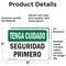 Signmission 3.5 in Height, 5 in Width, Vinyl Decal, Rectangle, Spanish OS-2PACK-BC-D-35-L-10045 - alternate 4